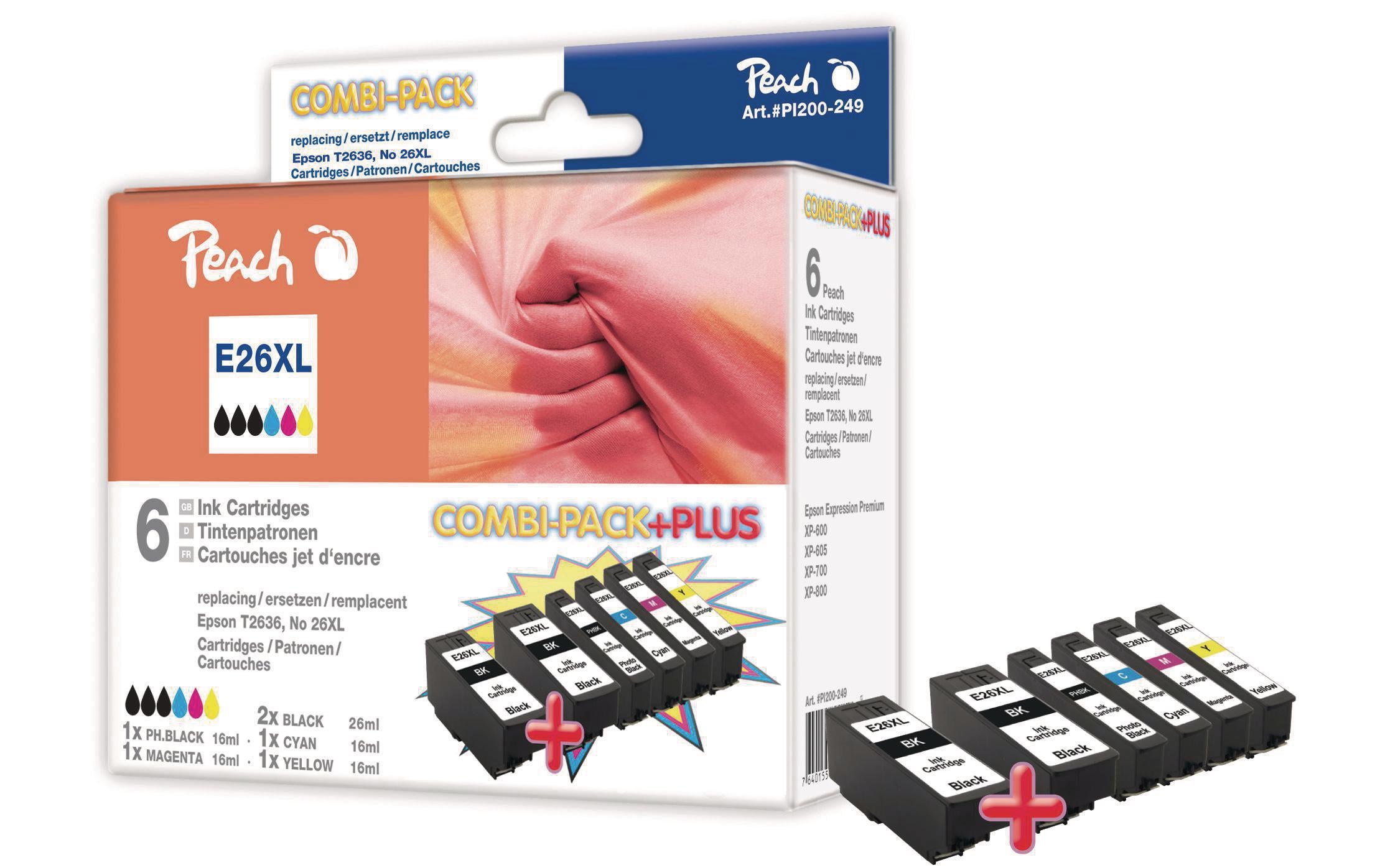 Peach Tinte Epson T2636 Nr.26XL Combi Pack+