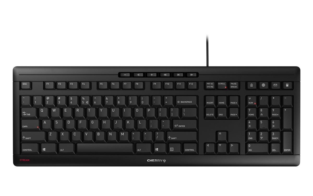 Cherry STREAM schwarz US Layout mit €