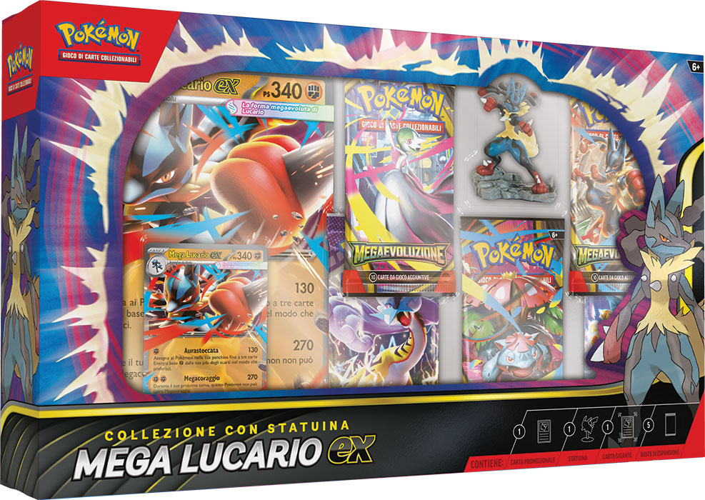 Pokemon ITA Collezione con Statuina Mega Lucario Ex