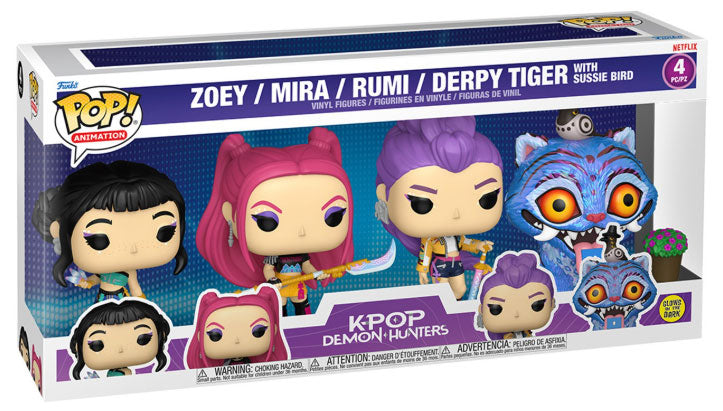 FUNKO POPS KPop Demon Hunters 4 Pack GLOW