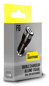 FREAKS Alimentatore Auto 2 USB Slot 2,1A/5V Black
