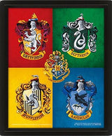Quadro 3D Harry Potter Colourful Crests