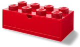 Contenitore Scrivania LEGO Brick 8 Rosso