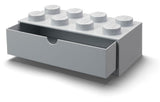 Contenitore Scrivania LEGO Brick 8 Grigio