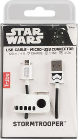 TRIBE Cavo di Ricarica da USB a Micro USB Stormtrooper 1.2m