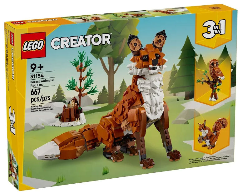 31154 Creator 3 in 1 Animali della Foresta Volpe Rossa RARE