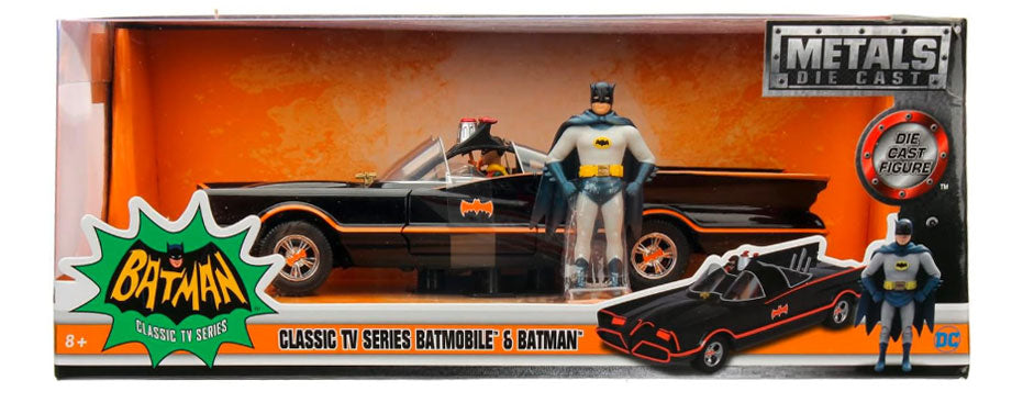 JADA Batman 1966 Batmobile Die-Cast Scala 1:24 Con Batman V2