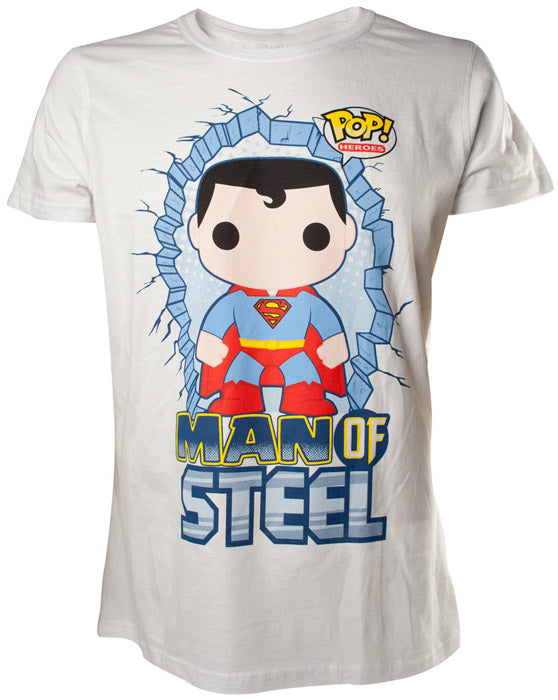 T-Shirt Superman Funko Bianco M